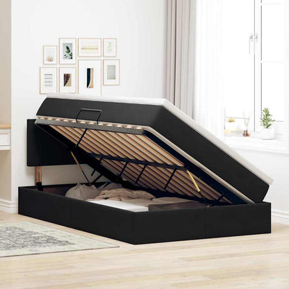 Letto con Contenitore con materasso Nero 120 x 190 cm Velluto | homemem39