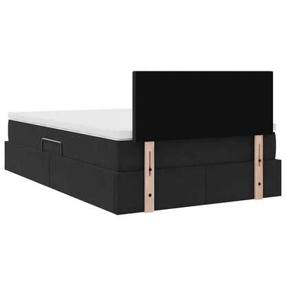 Letto con Contenitore con materasso Nero 120 x 190 cm Velluto | homemem39