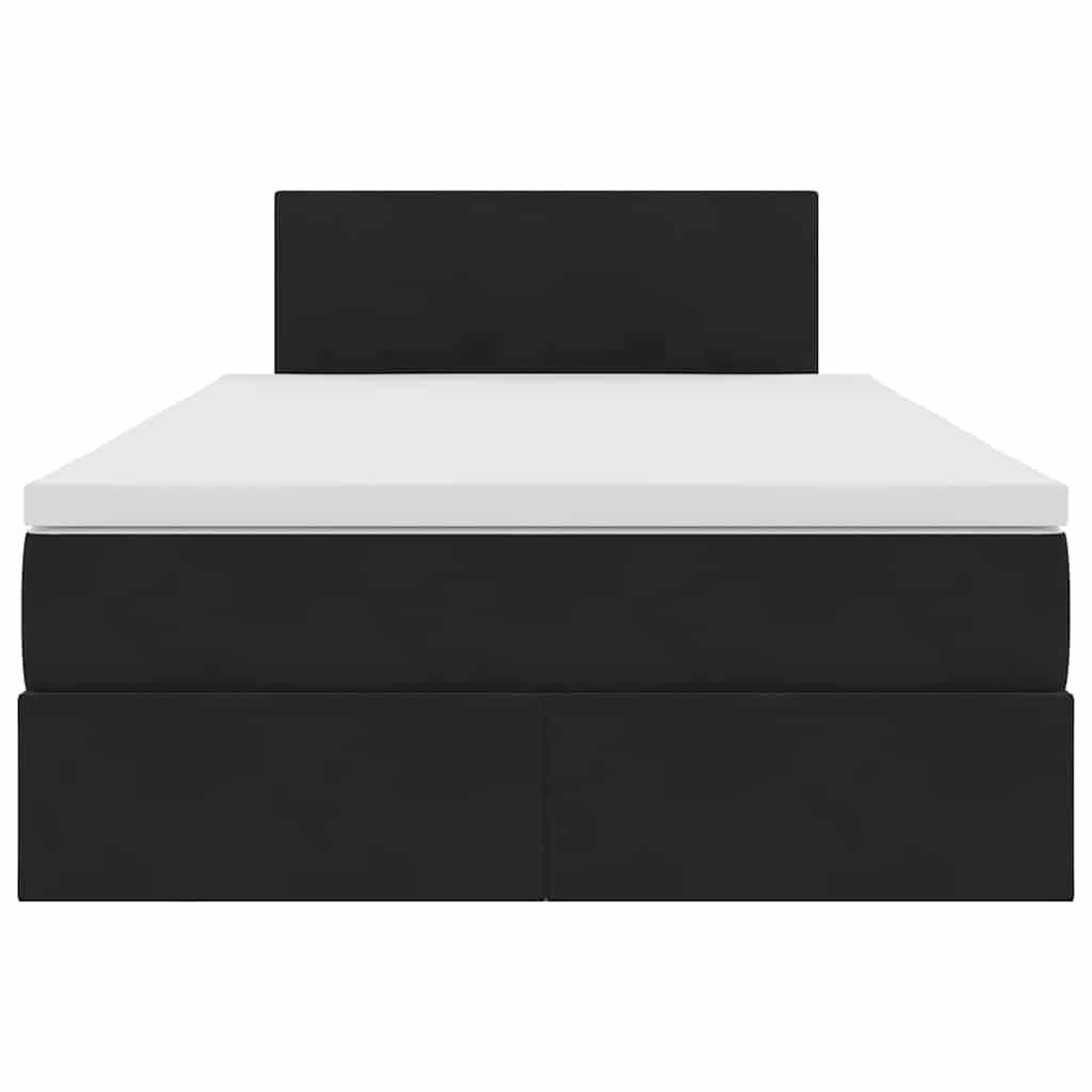 Letto con Contenitore con materasso Nero 120 x 190 cm Velluto | homemem39