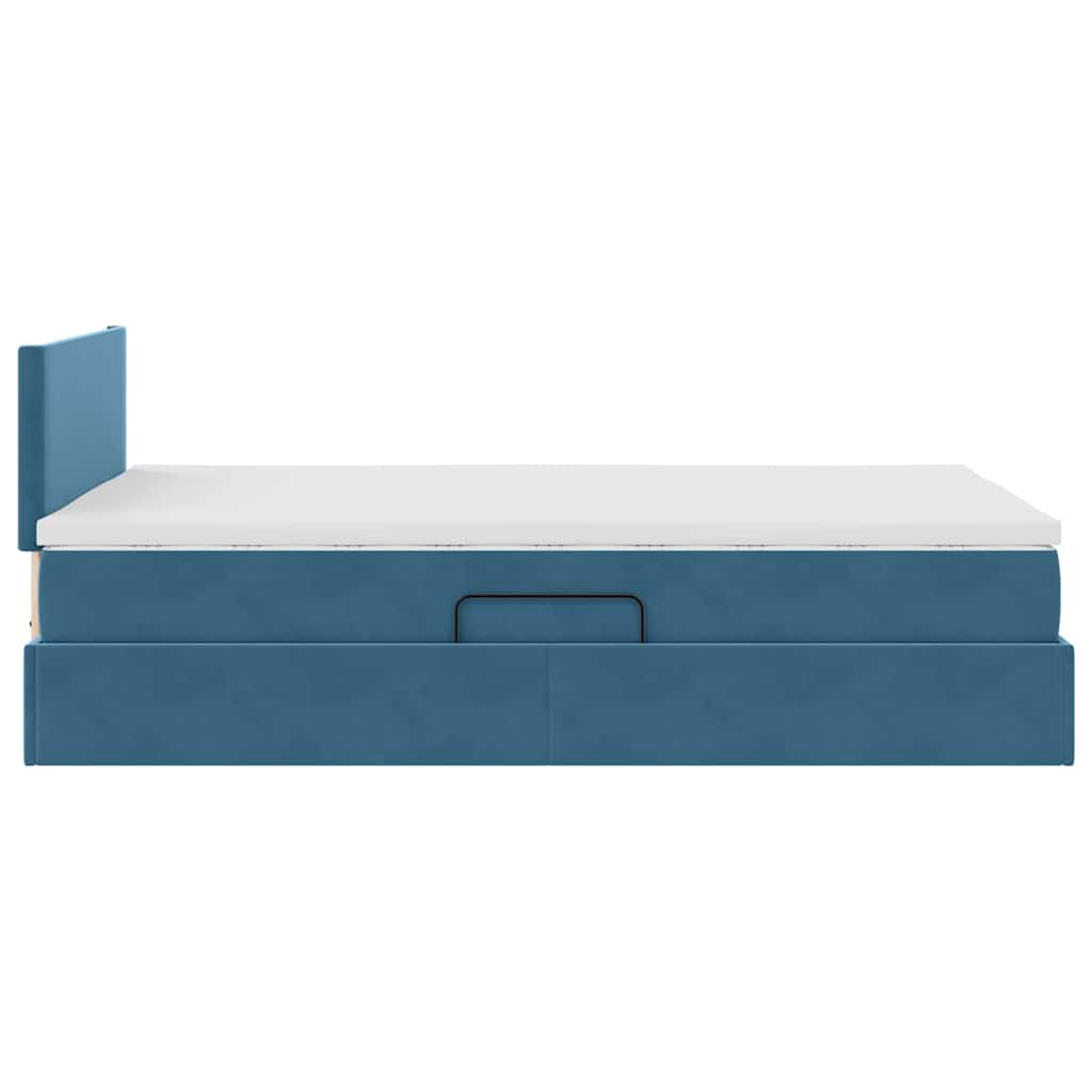 Letto con Contenitore Blu Scuro 120 x 200 cm Velluto | homemem39