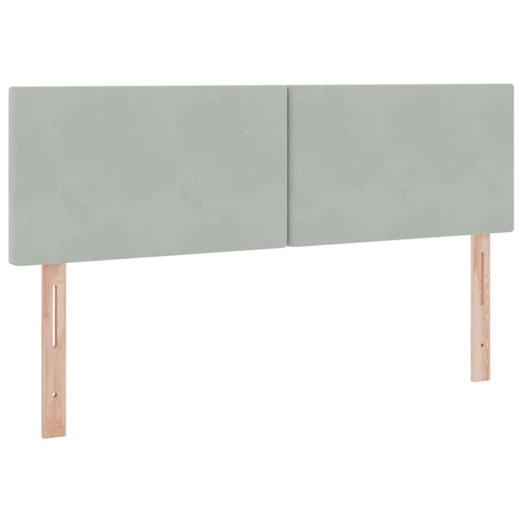 Letto con Contenitore Grigio chiaro 140 x 200 cm Velluto | homemem39