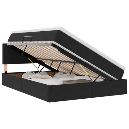 Letto con Contenitore con materasso Nero 140 x 200 cm Velluto | homemem39