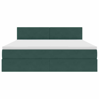 Letto con Contenitore Verde Scuro 180 x 200 cm Velluto | homemem39