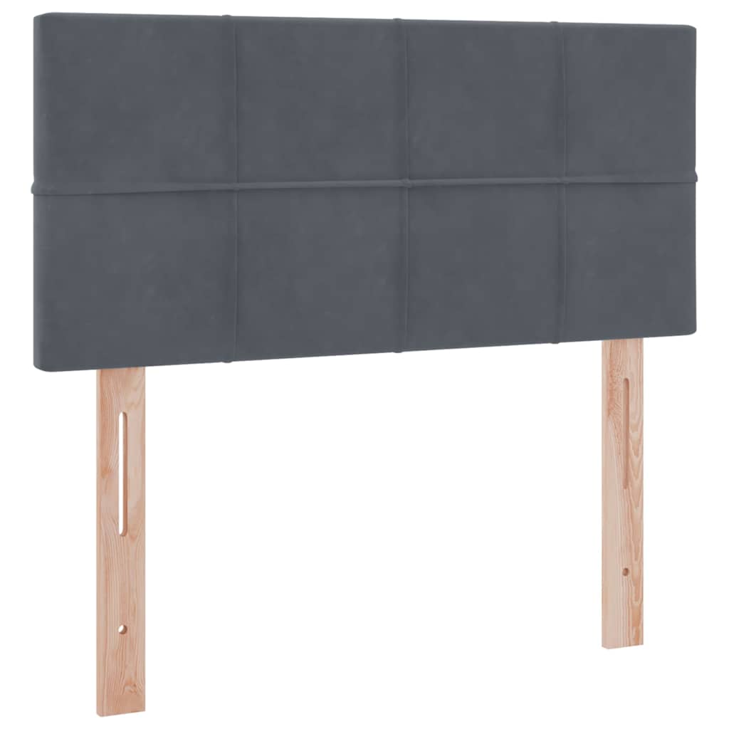 Letto con Contenitore Grigio scuro 90 x 190 cm Velluto | homemem39
