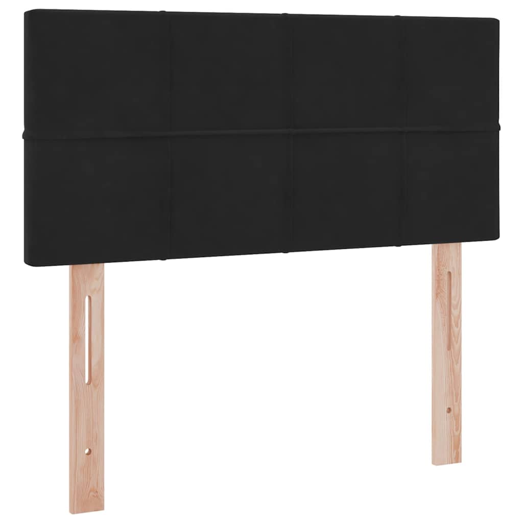 Letto con Contenitore con materasso Nero 90 x 190 cm Velluto | homemem39