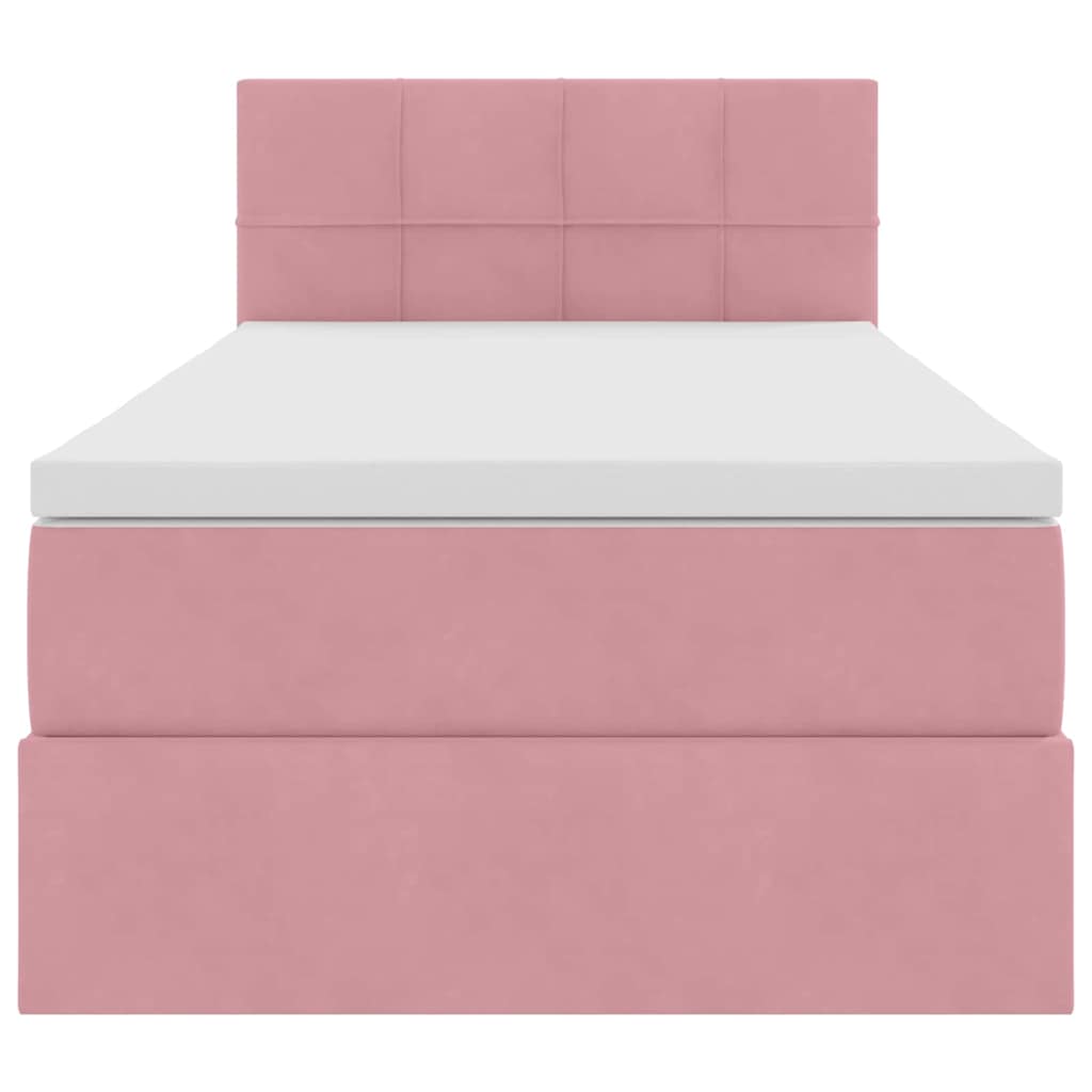 Letto con Contenitore con materasso Rosa 90 x 190 cm Velluto | homemem39