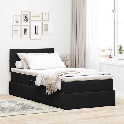 Letto con Contenitore con materasso Nero 90 x 200 cm Velluto | homemem39