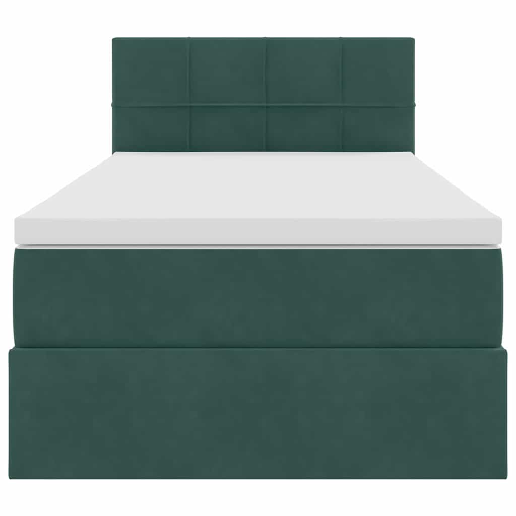Letto con Contenitore Verde Scuro 90 x 200 cm Velluto | homemem39
