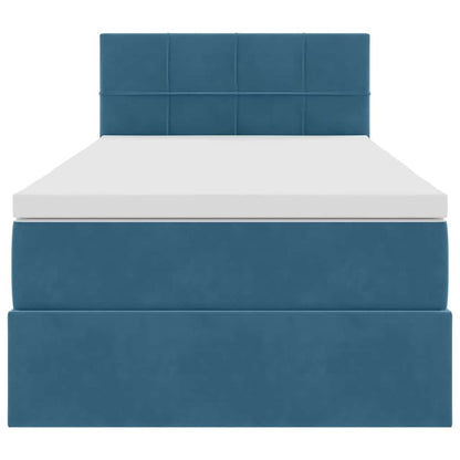 Letto con Contenitore Blu Scuro 90 x 200 cm Velluto | homemem39