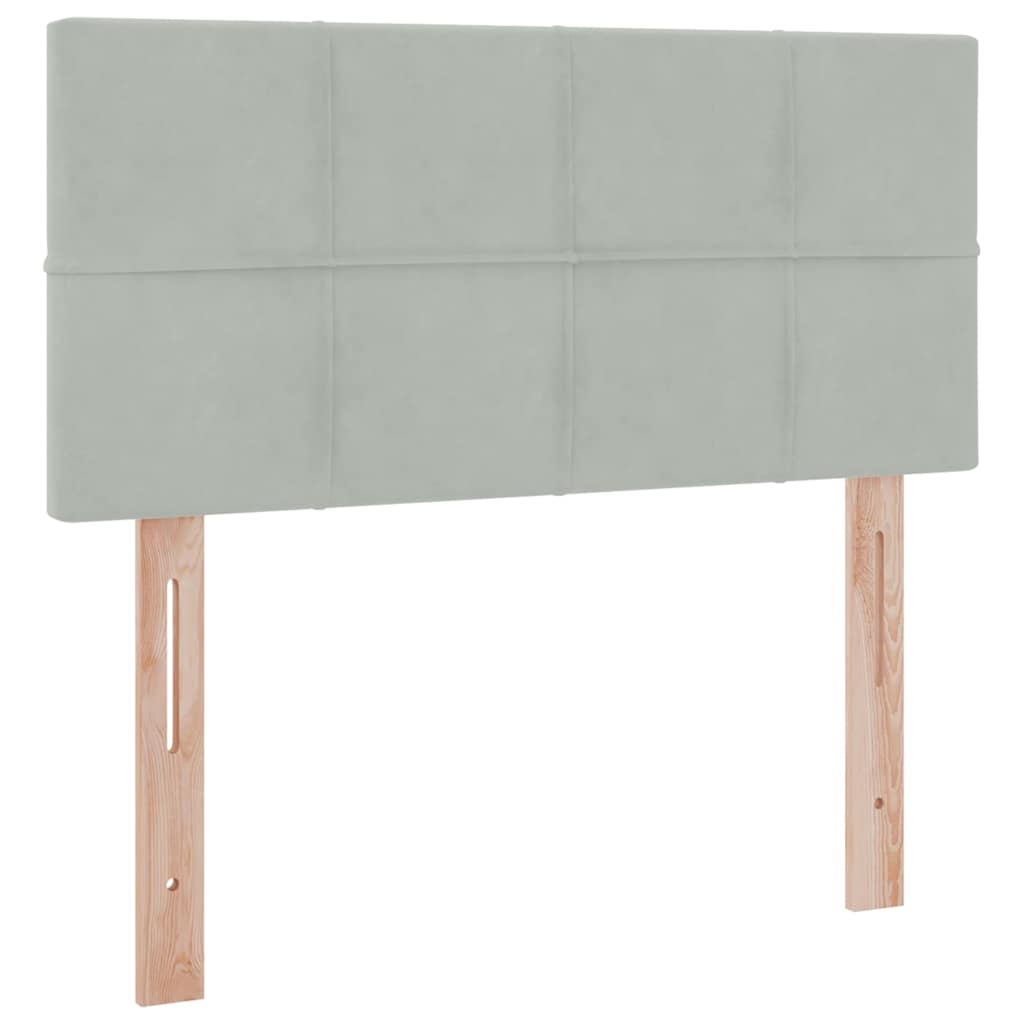 Letto con Contenitore Grigio chiaro 100 x 200 cm Velluto | homemem39