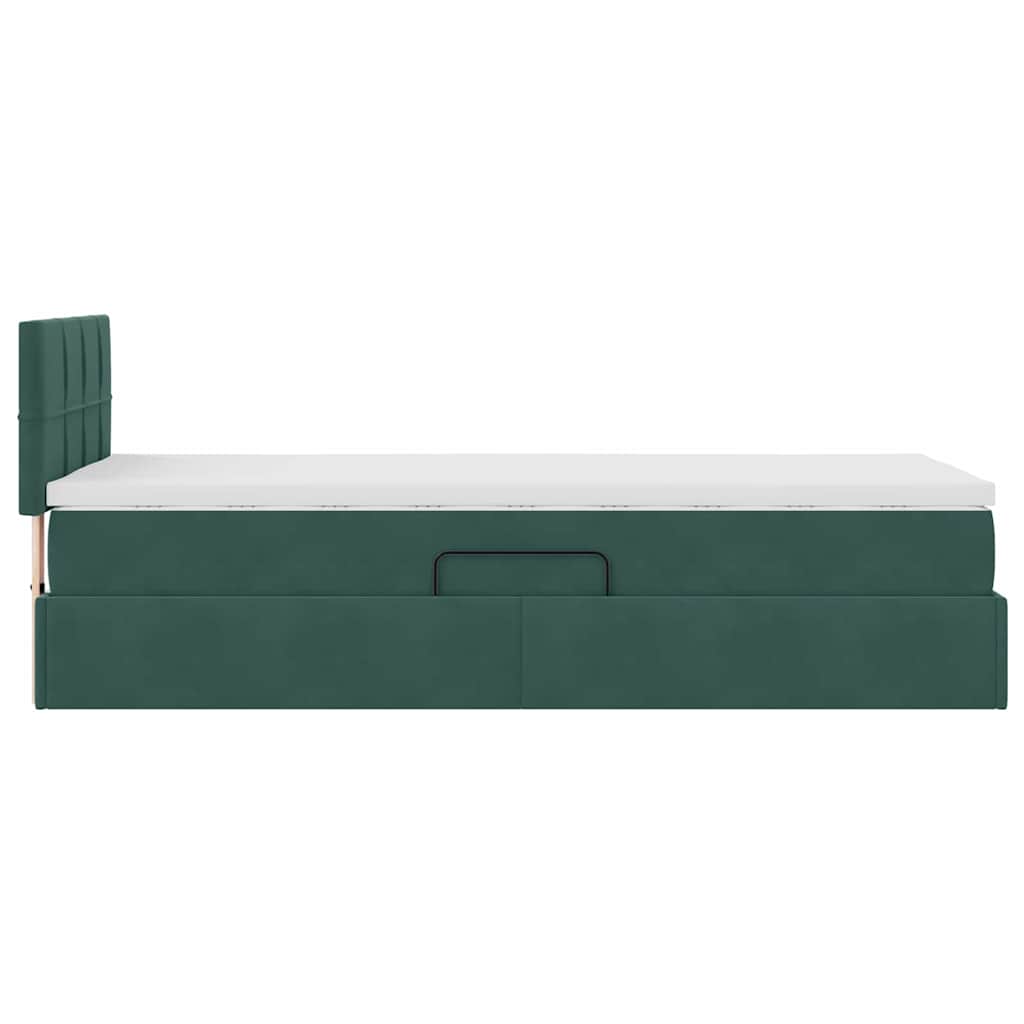 Letto con Contenitore Verde Scuro 100 x 200 cm Velluto | homemem39
