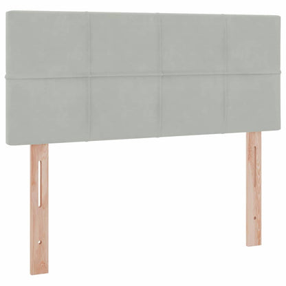 Letto con Contenitore Grigio chiaro 120 x 190 cm Velluto | homemem39