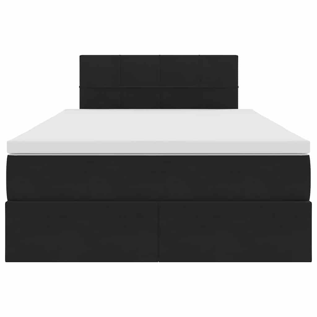 Letto con Contenitore con materasso Nero 120 x 200 cm Velluto | homemem39