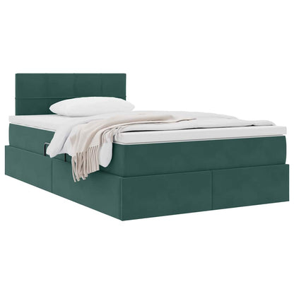 Letto con Contenitore Verde Scuro 120 x 200 cm Velluto | homemem39