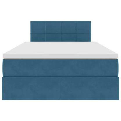 Letto con Contenitore Blu Scuro 120 x 200 cm Velluto | homemem39