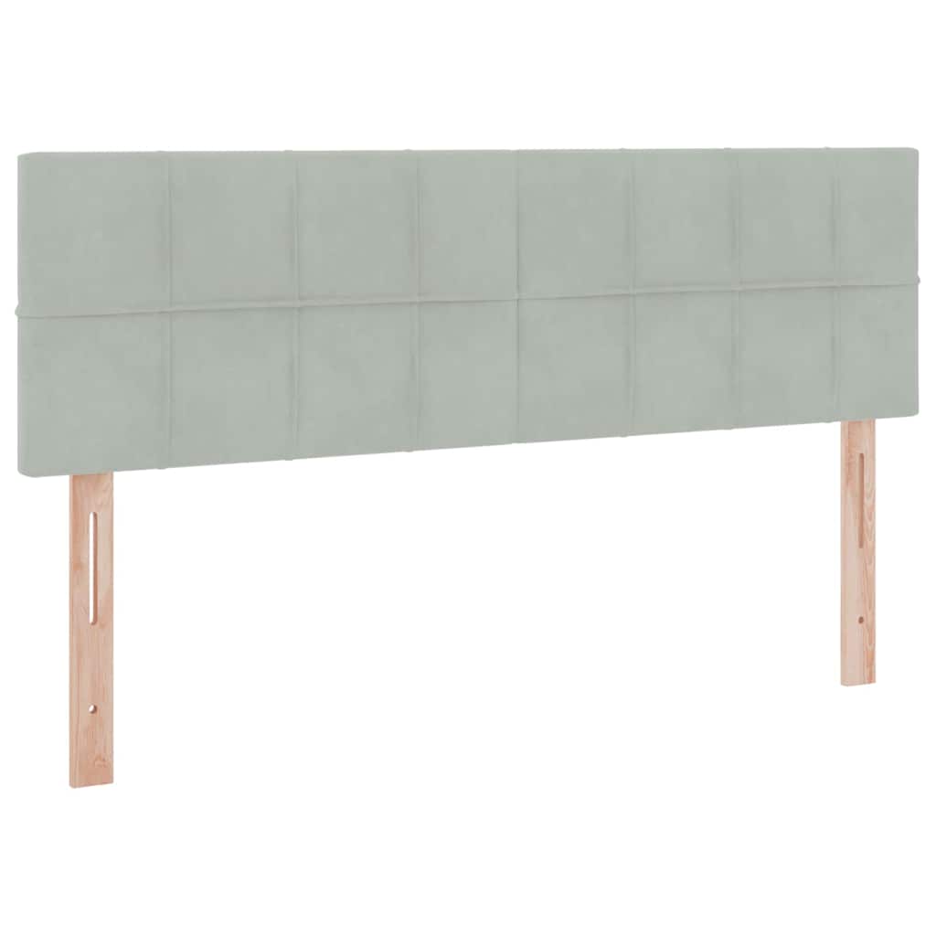 Letto con Contenitore Grigio chiaro 140 x 190 cm Velluto | homemem39