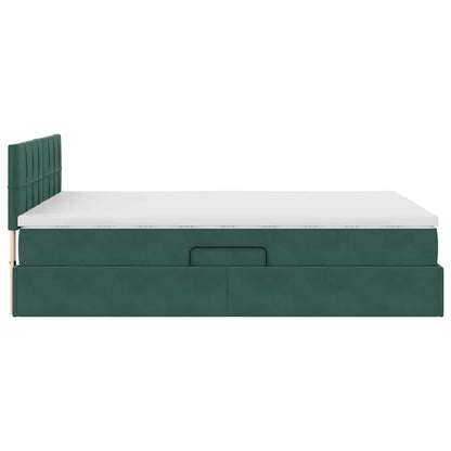 Letto con Contenitore Verde Scuro 140 x 200 cm Velluto | homemem39