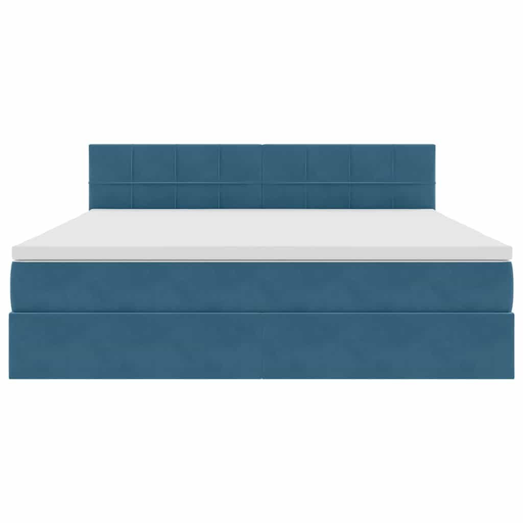 Letto con Contenitore Blu Scuro 180 x 200 cm Velluto | homemem39