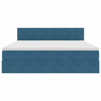 Letto con Contenitore Blu Scuro 180 x 200 cm Velluto | homemem39