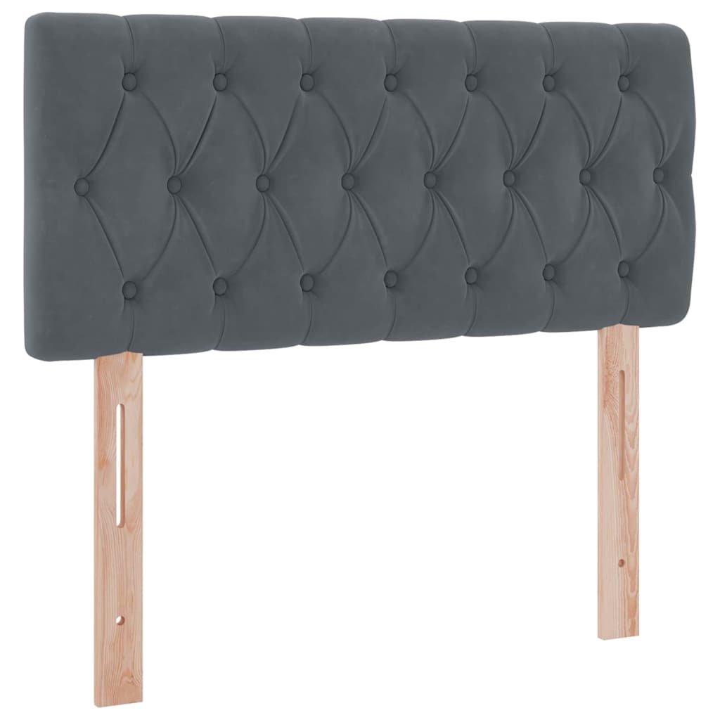 Letto con Contenitore Grigio scuro 90 x 200 cm Velluto | homemem39