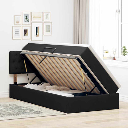 Letto con Contenitore con materasso Nero 90 x 200 cm Velluto | homemem39