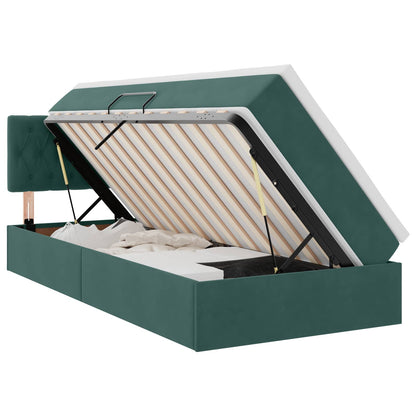 Letto con Contenitore Verde Scuro 90 x 200 cm Velluto | homemem39