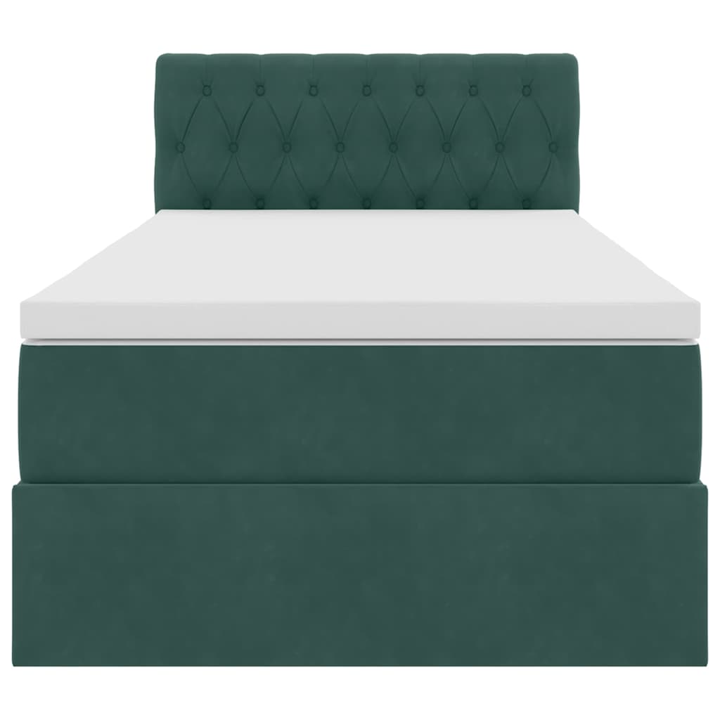 Letto con Contenitore Verde Scuro 90 x 200 cm Velluto | homemem39
