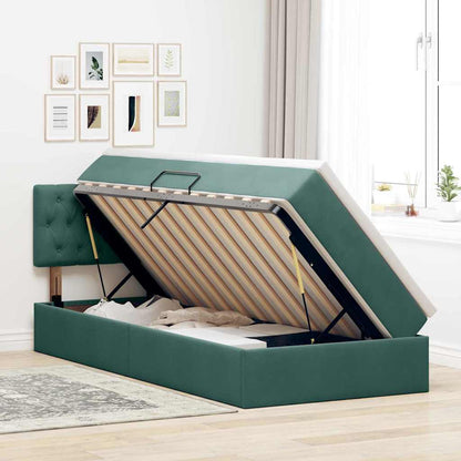 Letto con Contenitore Verde Scuro 100 x 200 cm Velluto | homemem39