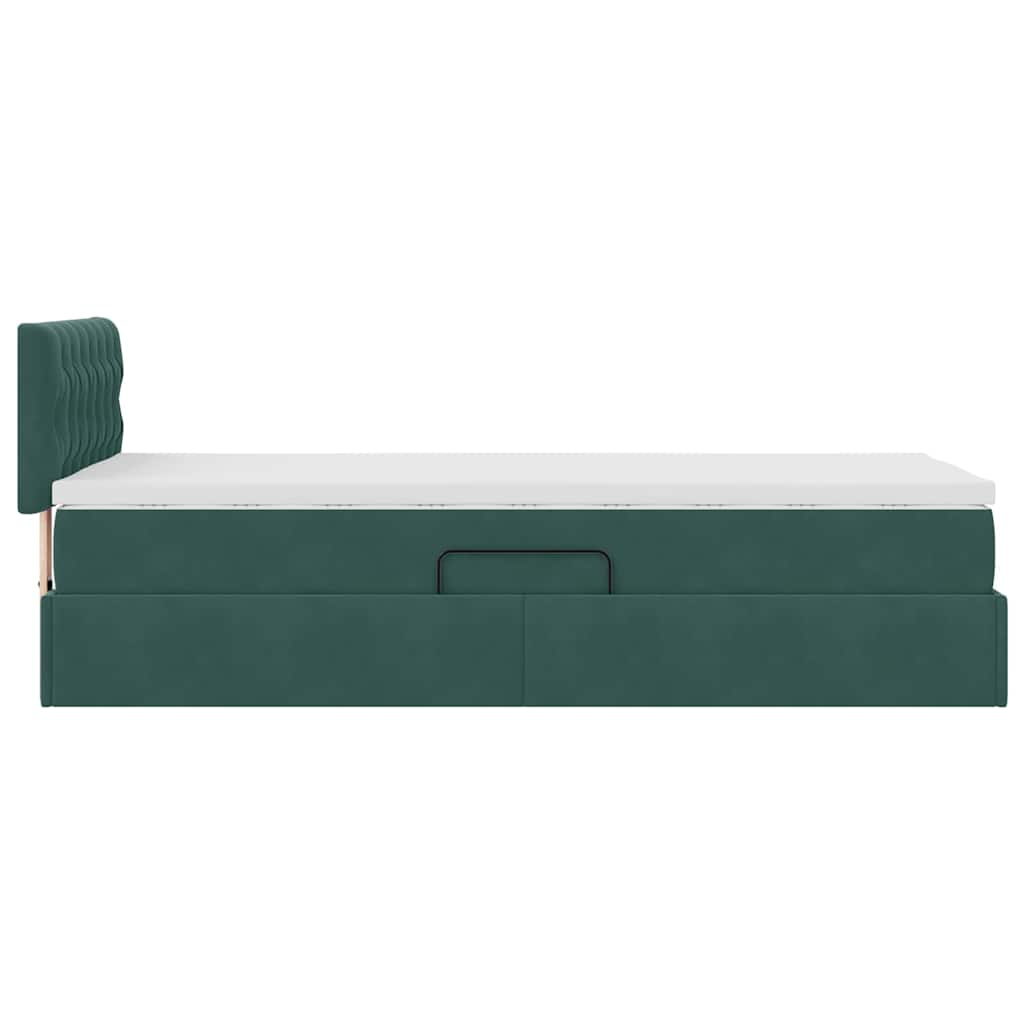 Letto con Contenitore Verde Scuro 100 x 200 cm Velluto | homemem39