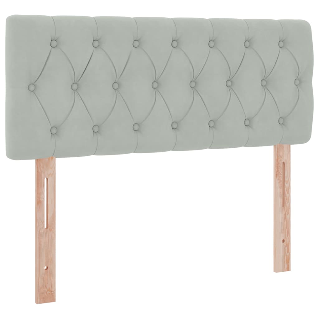 Letto con Contenitore Grigio chiaro 120 x 190 cm Velluto | homemem39