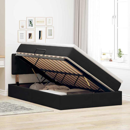 Letto con Contenitore con materasso Nero 120 x 190 cm Velluto | homemem39