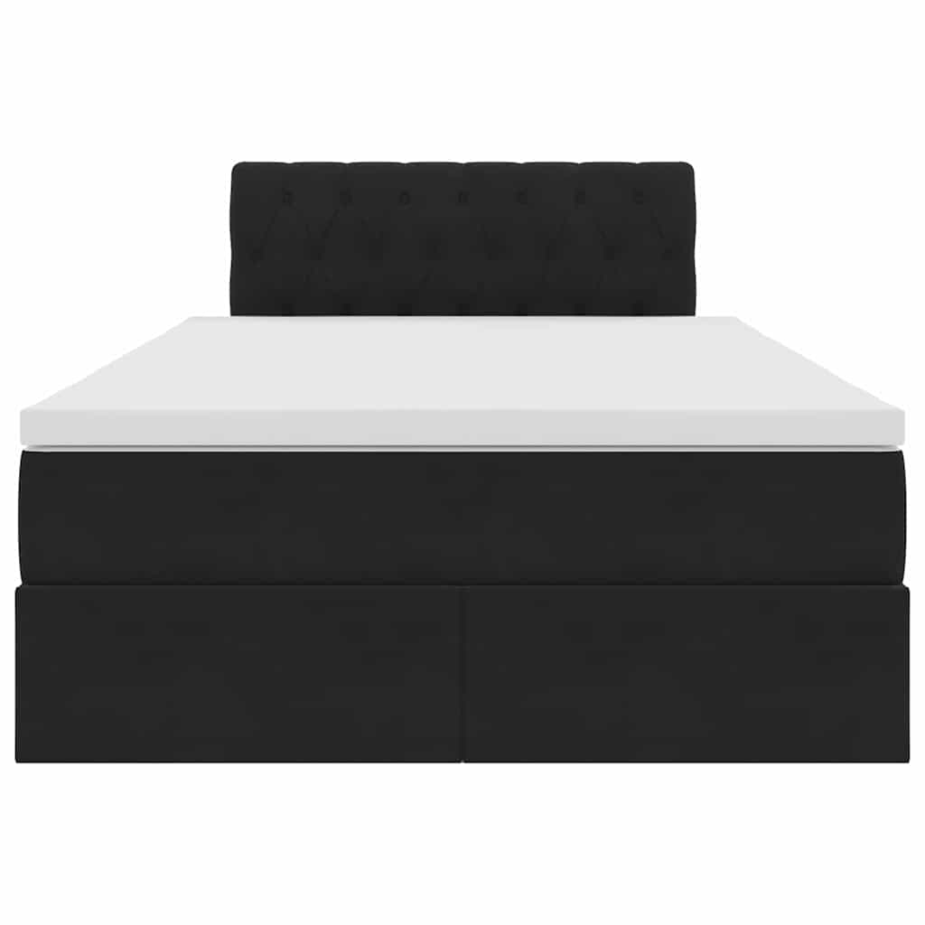 Letto con Contenitore con materasso Nero 120 x 190 cm Velluto | homemem39