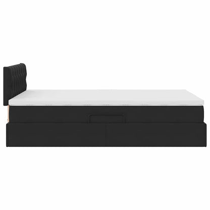 Letto con Contenitore con materasso Nero 120 x 190 cm Velluto | homemem39