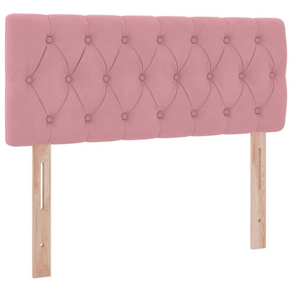 Letto con Contenitore con materasso Rosa 120 x 200 cm Velluto | homemem39
