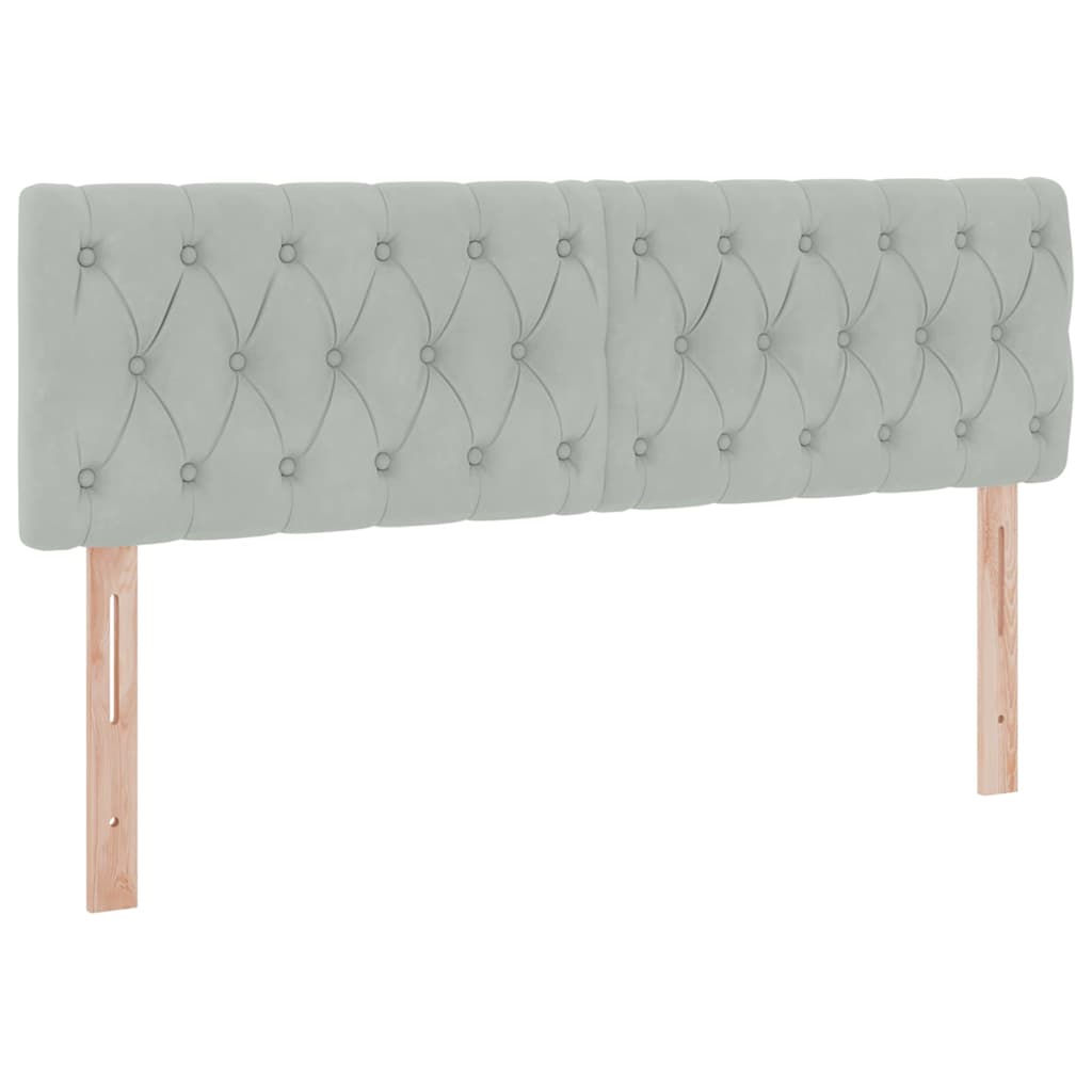 Letto con Contenitore Grigio chiaro 140 x 190 cm Velluto | homemem39