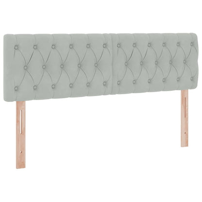 Letto con Contenitore Grigio chiaro 140 x 190 cm Velluto | homemem39
