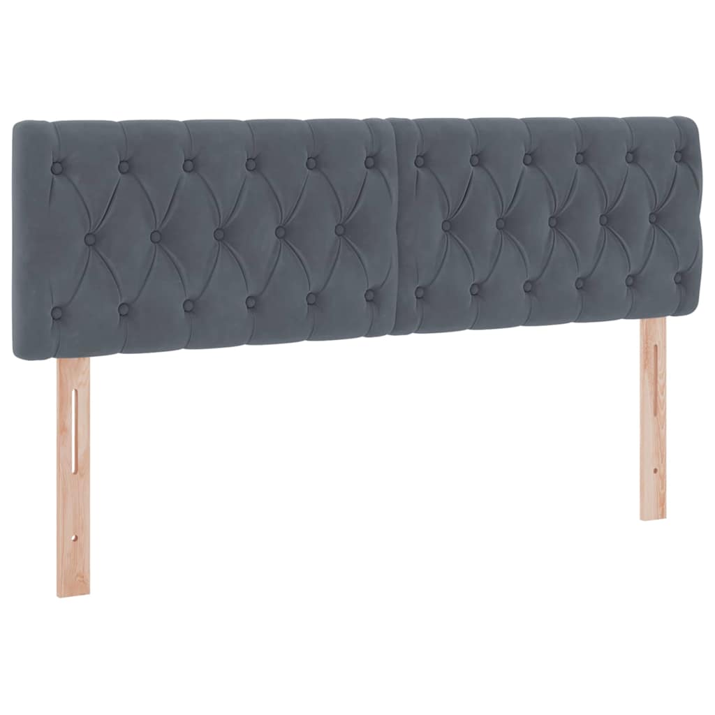 Letto con Contenitore Grigio scuro 140 x 190 cm Velluto | homemem39