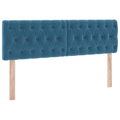Letto con Contenitore Blu Scuro 140 x 190 cm Velluto | homemem39