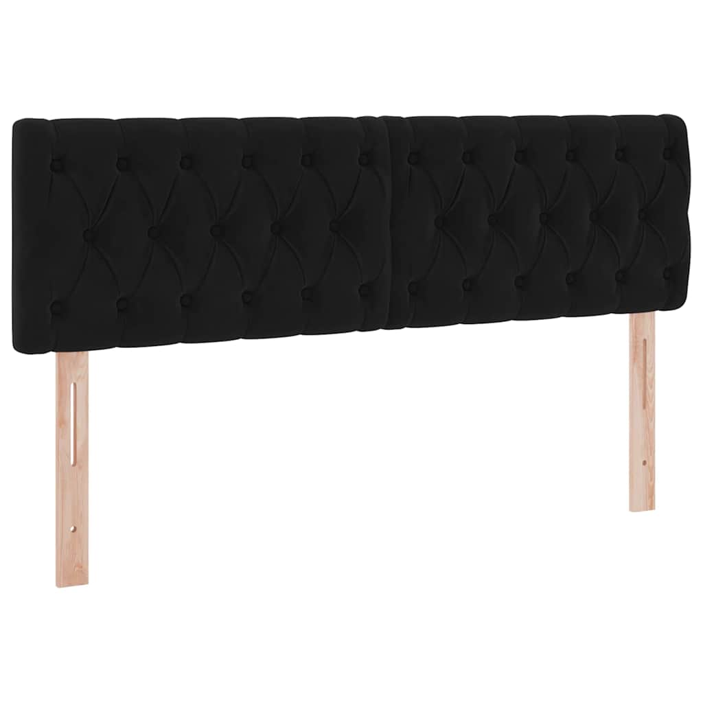 Letto con Contenitore con materasso Nero 140 x 200 cm Velluto | homemem39