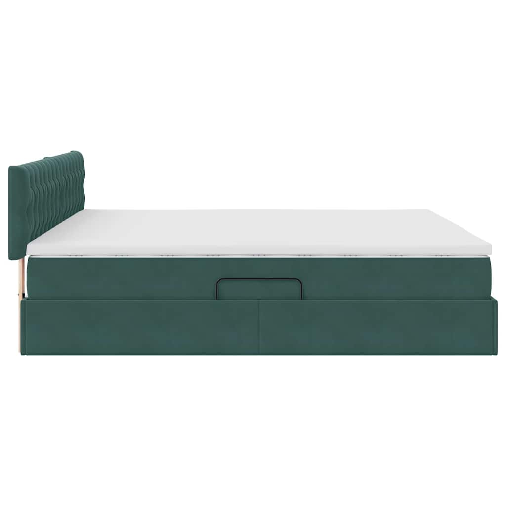Letto con Contenitore Verde Scuro 160 x 200 cm Velluto | homemem39