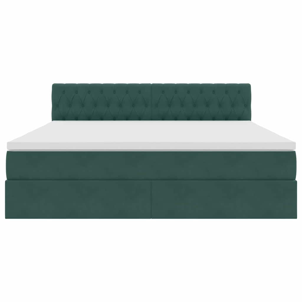 Letto con Contenitore Verde Scuro 180 x 200 cm Velluto | homemem39