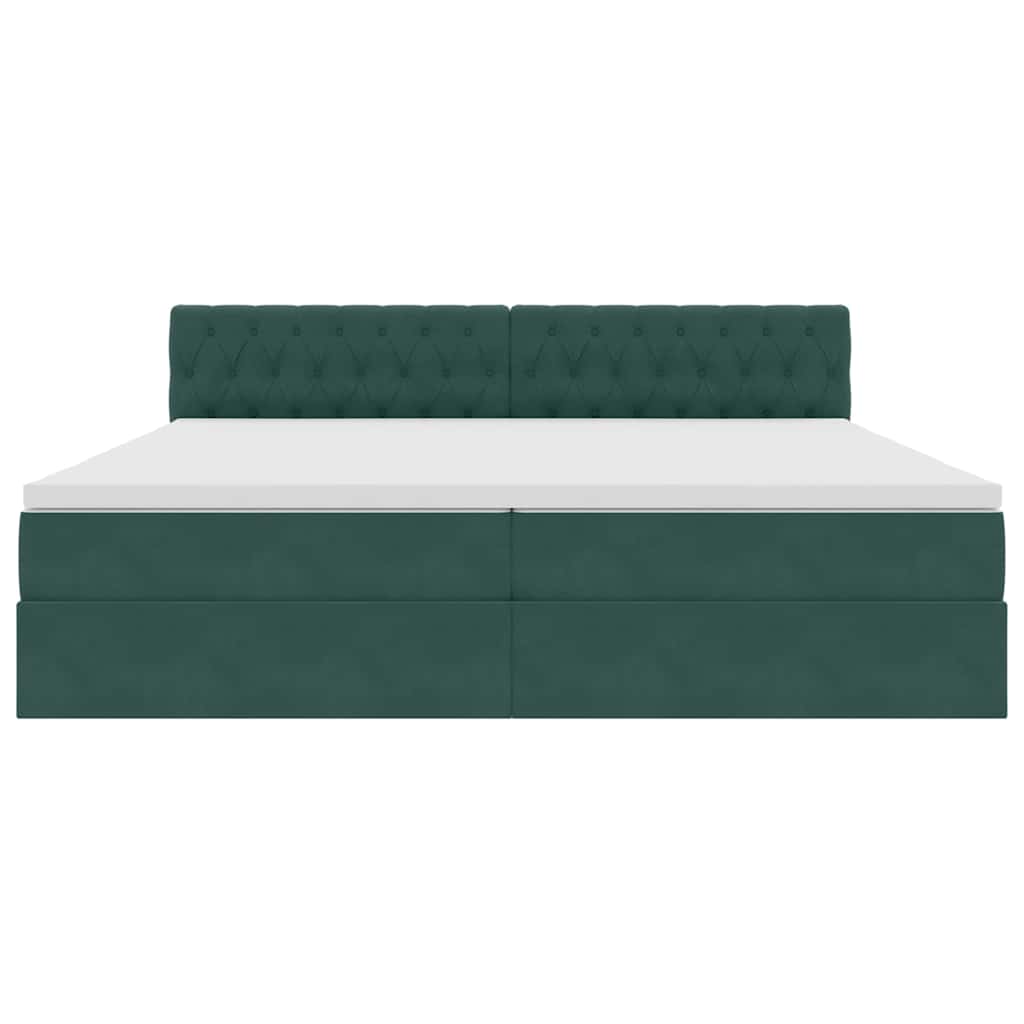 Letto con Contenitore Verde Scuro 200 x 200 cm Velluto | homemem39