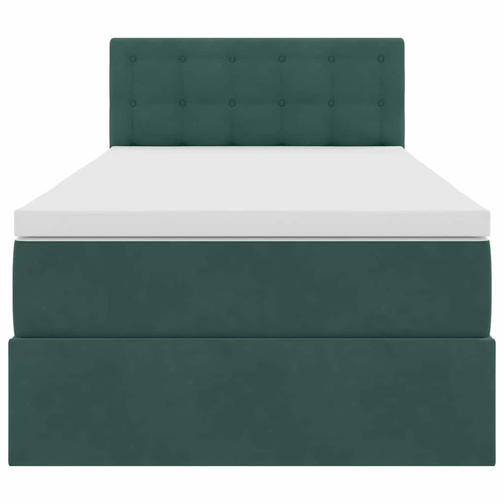 Letto con Contenitore Verde Scuro 90 x 190 cm Velluto | homemem39