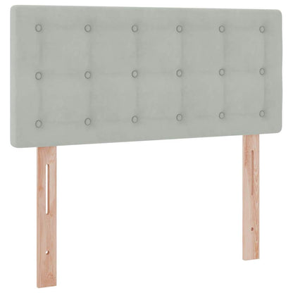 Letto con Contenitore Grigio chiaro 90 x 200 cm Velluto | homemem39