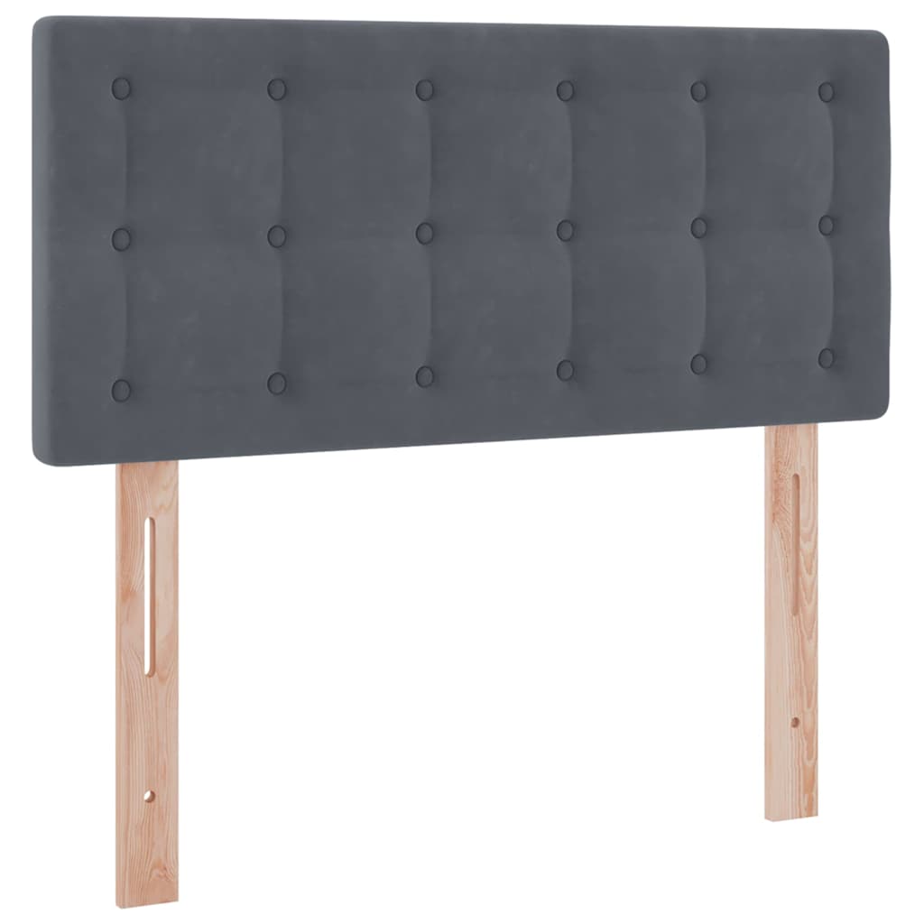 Letto con Contenitore Grigio scuro 90 x 200 cm Velluto | homemem39