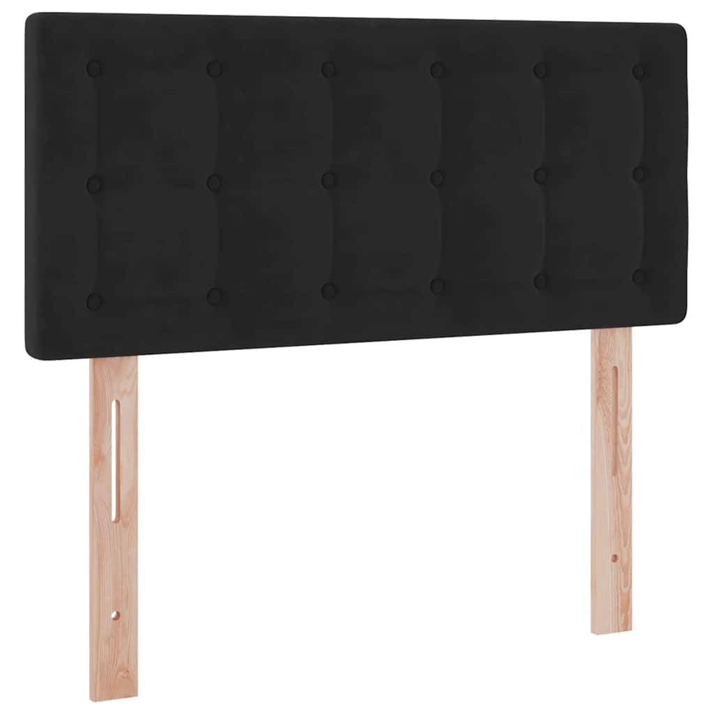 Letto con Contenitore con materasso Nero 90 x 200 cm Velluto | homemem39