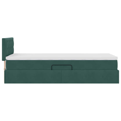 Letto con Contenitore Verde Scuro 90 x 200 cm Velluto | homemem39
