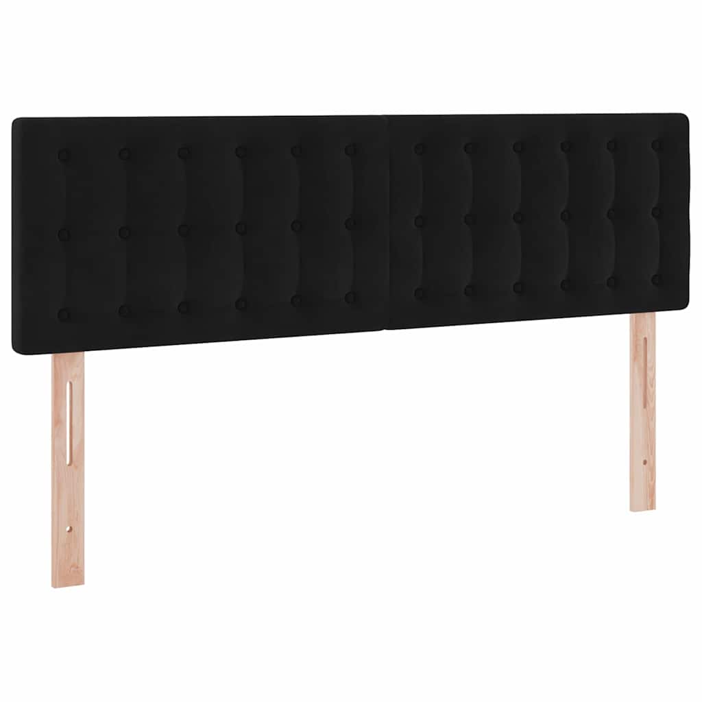 Letto con Contenitore con materasso Nero 140 x 190 cm Velluto | homemem39