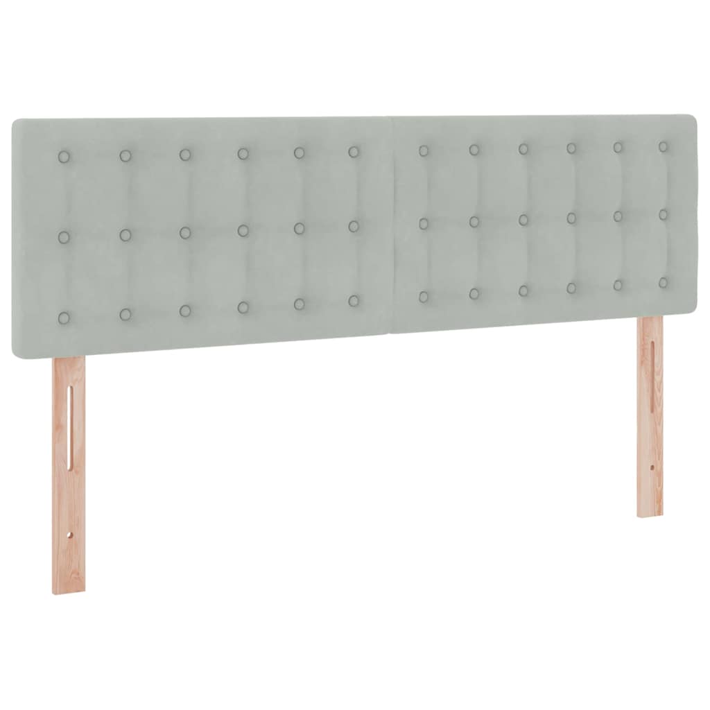 Letto con Contenitore Grigio chiaro 140 x 200 cm Velluto | homemem39