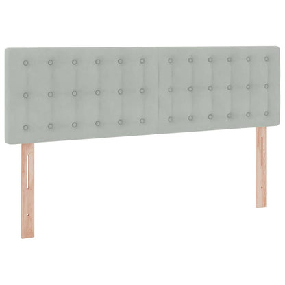 Letto con Contenitore Grigio chiaro 140 x 200 cm Velluto | homemem39